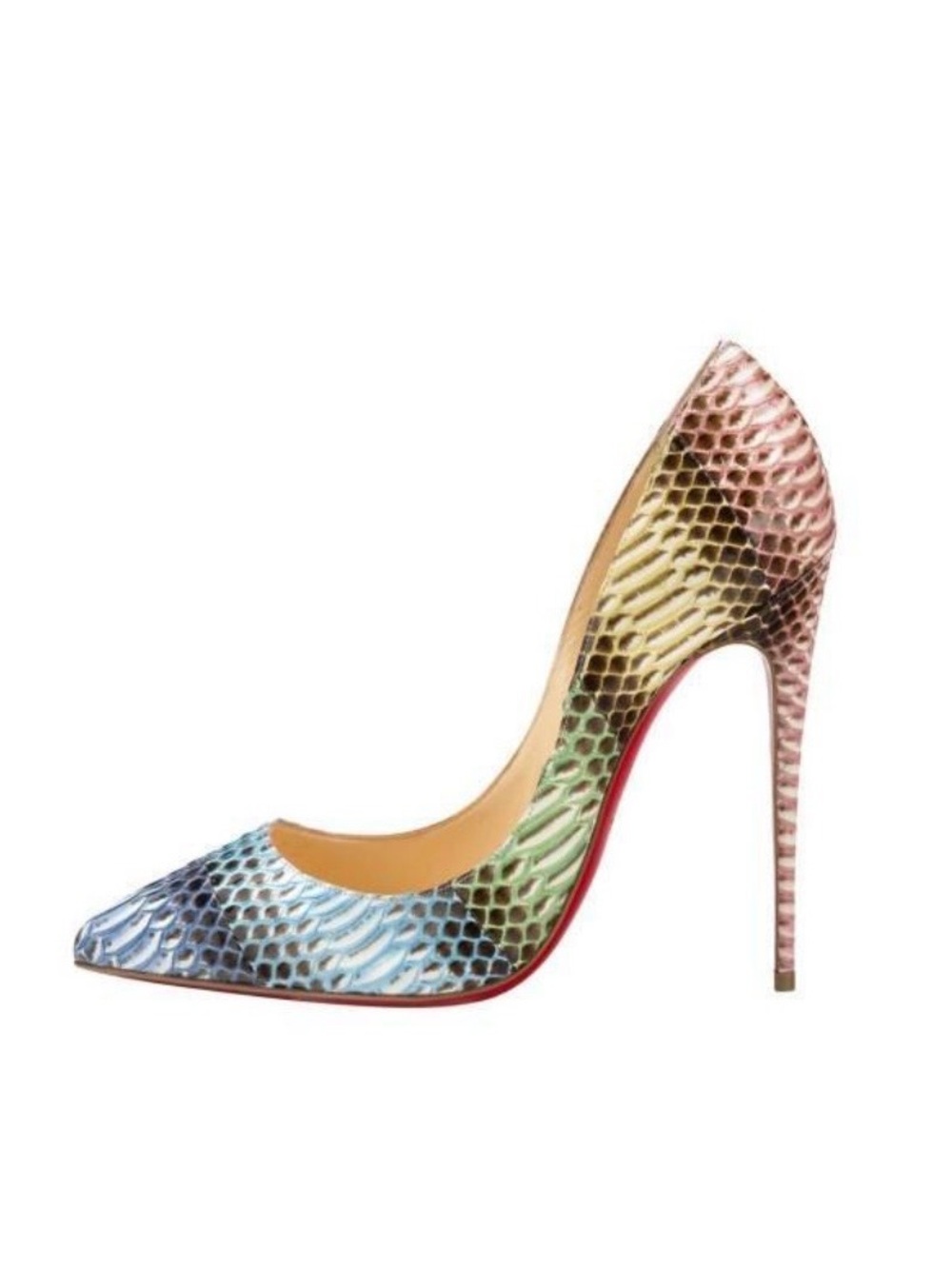 Christian Louboutin Pigalle Follies 120 watersnake degrade heels